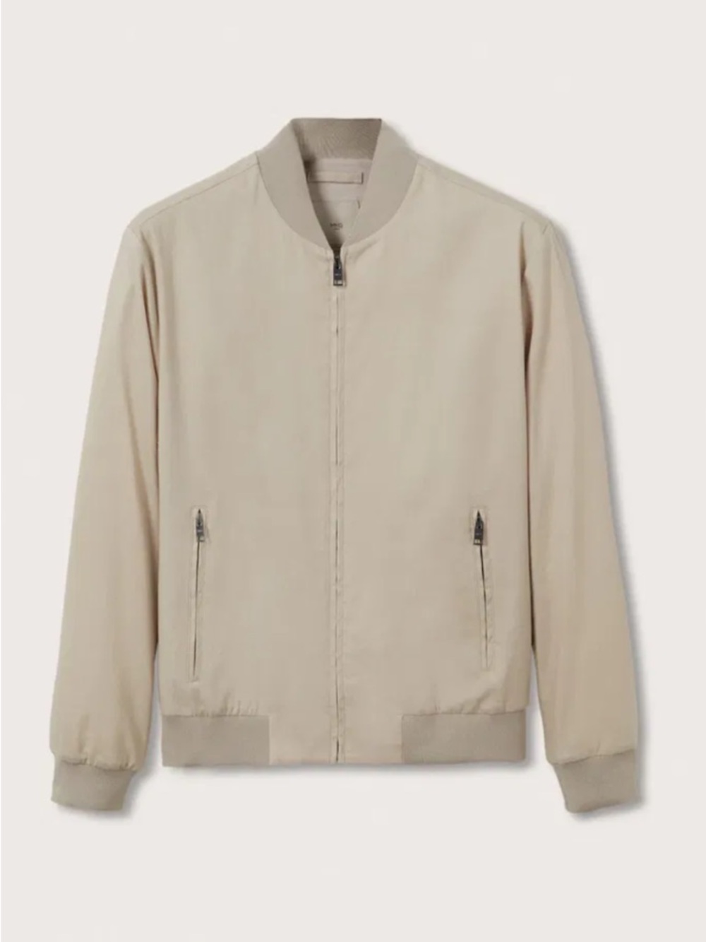 Mango Beige Men's Bomber Jacket